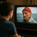 Un adolescent regarde Jacques-Yves Cousteau avec son bonnet rouge à la télévision, inspiré par les plongeurs célèbres