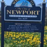 Panneau d’entrée de Newport Rhode Island destination plongée côte est USA