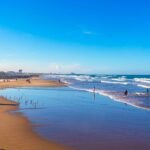 Plage de Playa Miramar à Tampico avec océan et vagues sur le golfe du Mexique