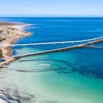 Vue aérienne de Wallaroo Jetty en Australie-Méridionale, spot emblématique de plongée à Wallaroo